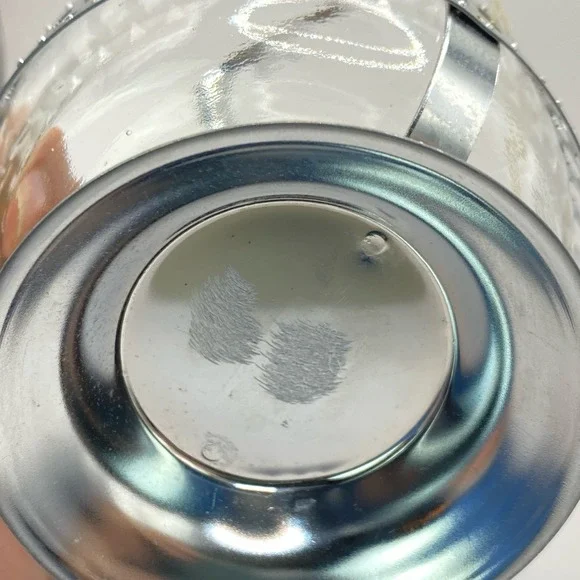 Trillium Vintage MCM Glass Nut Candy Dish Silver Tone Metal Basket OS Silver - Picture 10 of 10